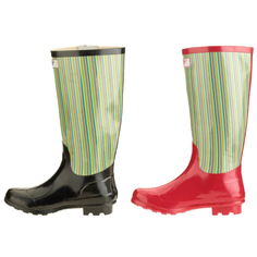 Women's Fashion Rubber Rain Boots with Stripes by Forever Young™ product